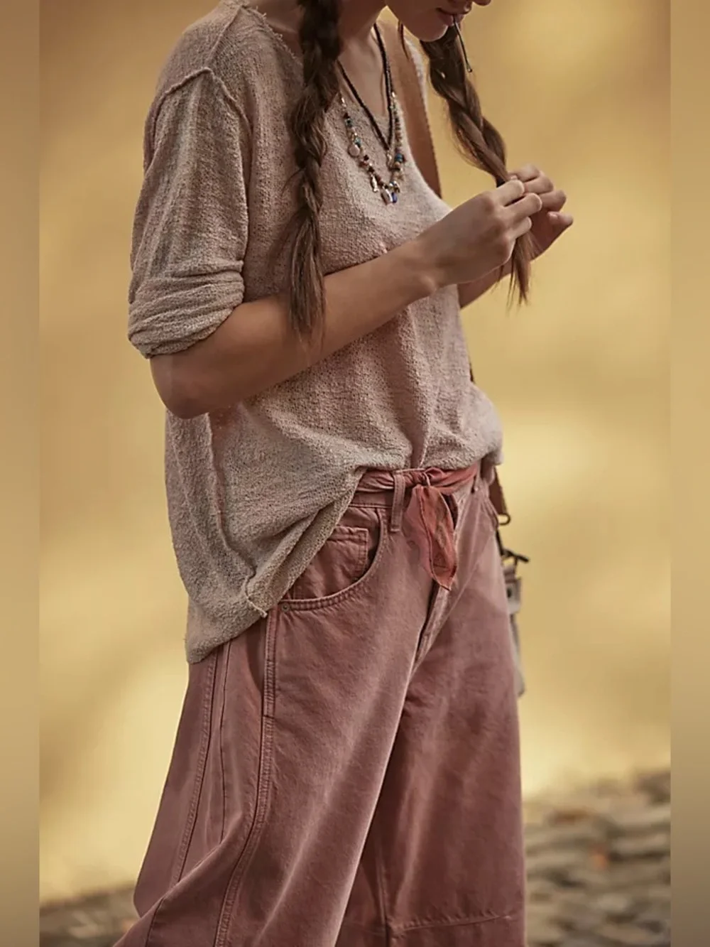 Free People tee shirt sandy top - Picture 1 of 7